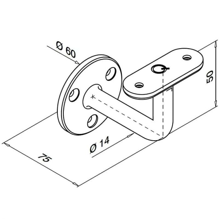 Q-railing Porankio laikiklis 130100-000-82