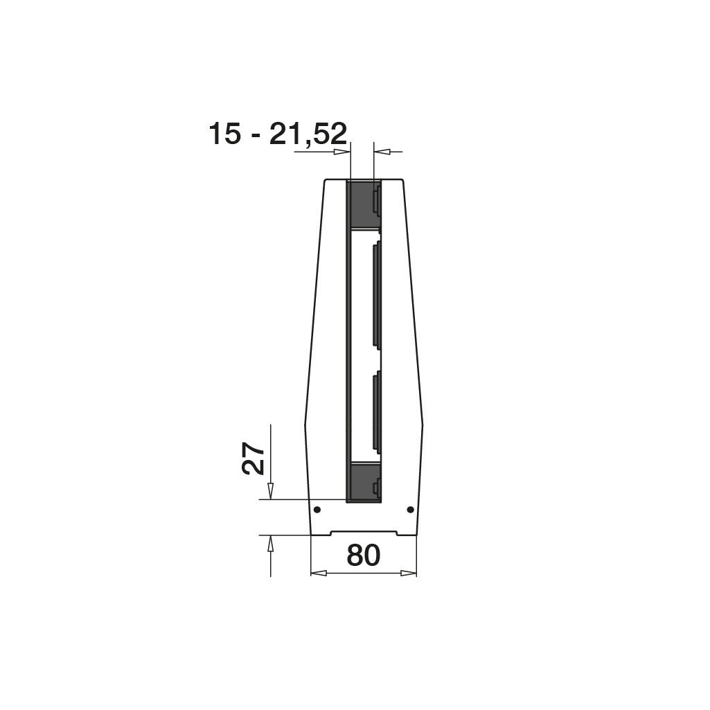 Q-railing EASY GLASS AIR apatinis stiklo laikiklis MOD 6500 su tarpinėmis