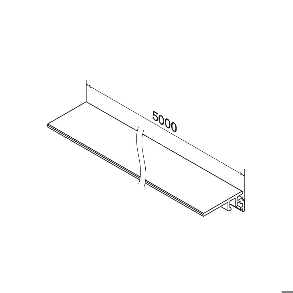 Q-railing EASY GLASS SMART / SMART+/ STRONG /PRIME privedimo prie grindų profilis MOD 6973