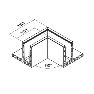 Q-railing EASY GLASS SMART F Top Mount Profilio kampas MOD 8221