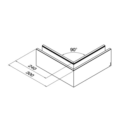 Q-railing EASY GLASS SMART F Top Mount Profilio kampas MOD 8221