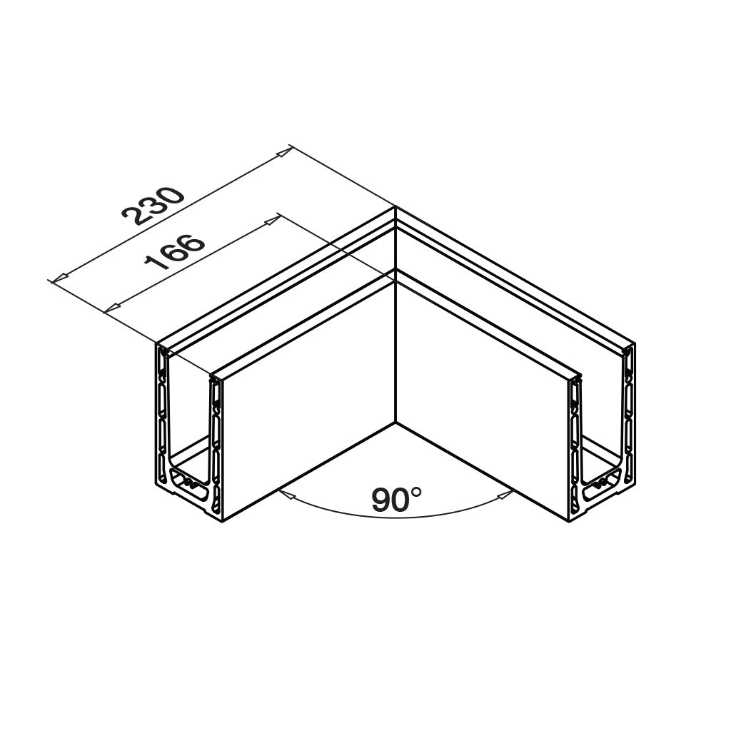 Q-railing EASY GLASS SMART+ Top Mount Profilio kampas MOD 8311