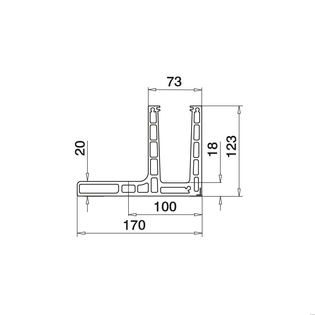 Q-railing EASY GLASS PRIME F Top Mount Profilis MOD 8420