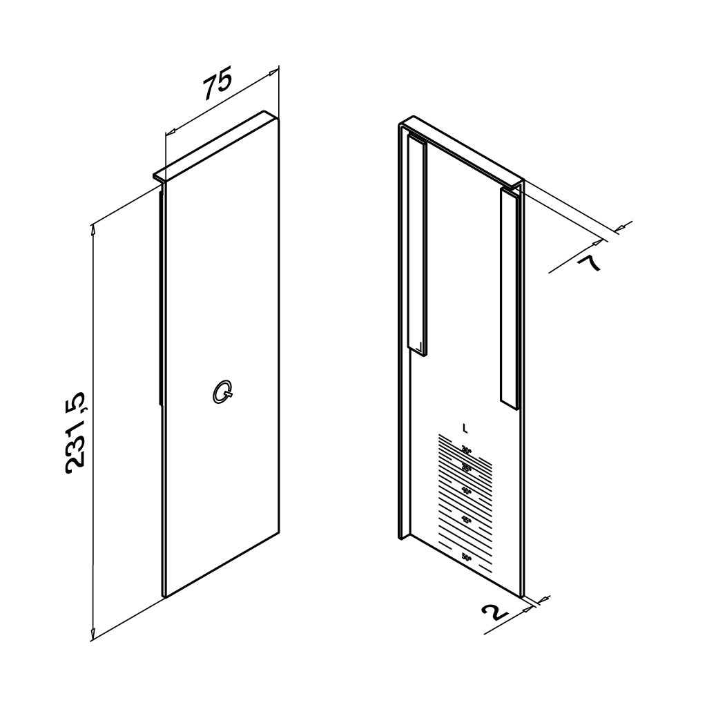 Q-railing EASY GLASS PRIME Fascia Profilio aklė laiptams MOD 8433