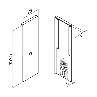 Q-railing EASY GLASS PRIME Fascia Profilio aklė laiptams MOD 8433