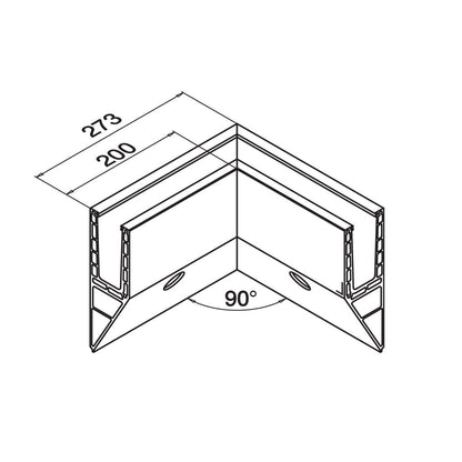 Q-railing EASY GLASS PRIME Y Fascia Profilio kampas MOD 8441